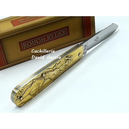 Rough Rider Cowboy Knife Brass  RR1457 