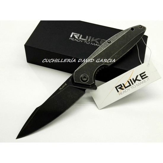 Ruike P128-SB Negra Doble bloqueo Acero 14C28N Ruike P128-SB Negra Doble bloqueo Acero 14C28N
