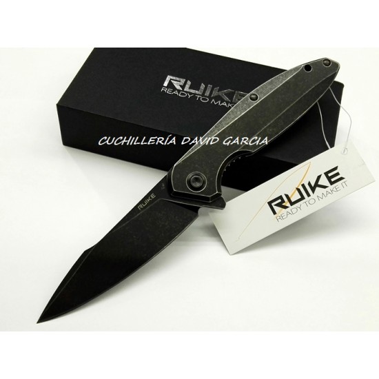 Ruike P128-SB Negra Doble bloqueo Acero 14C28N