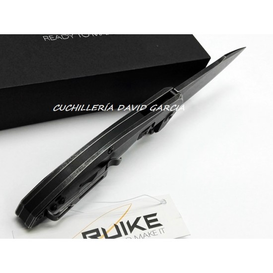 Ruike P128-SB Negra Doble bloqueo Acero 14C28N Ruike P128-SB Negra Doble bloqueo Acero 14C28N