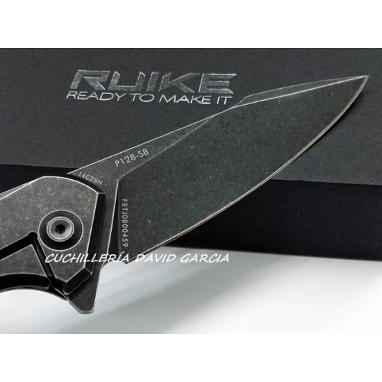 Ruike P128-SB Negra Doble bloqueo Acero 14C28N Ruike P128-SB Negra Doble bloqueo Acero 14C28N