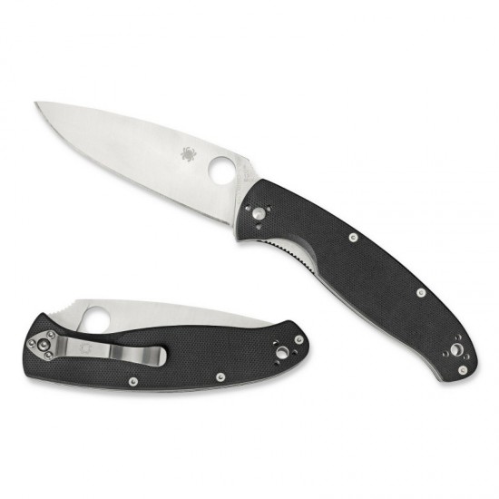 Spyderco Resilience C142GP G10 Negro Filo Liso