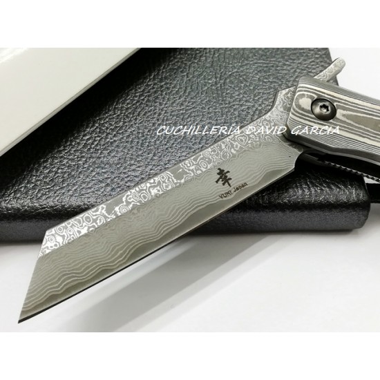Yuki Higonokami Acero Damasco 71 Capas Mango Madera de Serpiente /Damasco Yuki Higonokami Acero Damasco 71 Capas Mango Madera de Serpiente /Damasco