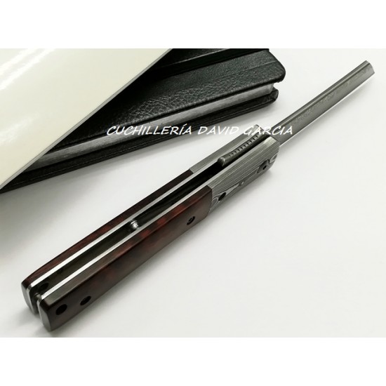 Yuki Higonokami Acero Damasco 71 Capas Mango Madera de Serpiente /Damasco Yuki Higonokami Acero Damasco 71 Capas Mango Madera de Serpiente /Damasco