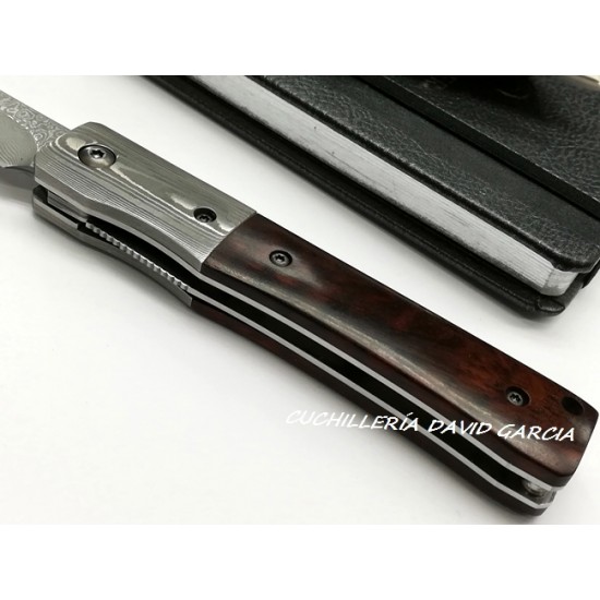Yuki Higonokami Acero Damasco 71 Capas Mango Madera de Serpiente /Damasco Yuki Higonokami Acero Damasco 71 Capas Mango Madera de Serpiente /Damasco