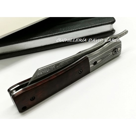 Yuki Higonokami Acero Damasco 71 Capas Mango Madera de Serpiente /Damasco Yuki Higonokami Acero Damasco 71 Capas Mango Madera de Serpiente /Damasco