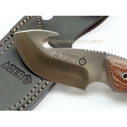 Azero Cuchillo  Desollar  Micarta Canvas Marrón Azero Cuchillo  Desollar  Micarta Canvas Marrón
