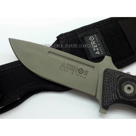 Azero Cuchillo Táctico / Supervivencia Micarta Canvas Acero D2 Azero Cuchillo Táctico / Supervivencia Micarta Canvas Acero D2