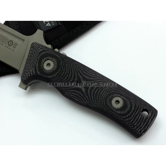 Azero Cuchillo Táctico / Supervivencia Micarta Canvas Acero D2 Azero Cuchillo Táctico / Supervivencia Micarta Canvas Acero D2