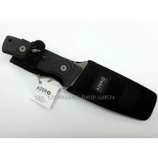 Azero Cuchillo Táctico / Supervivencia Micarta Canvas Acero D2