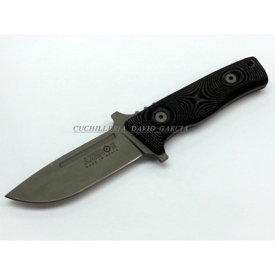 Azero Cuchillo Táctico / Supervivencia Micarta Canvas Acero D2