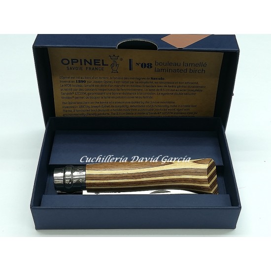 Opinel Nº8 Abedul Laminado Marron 002388 Opinel Nº8 Abedul Laminado Marron 002388