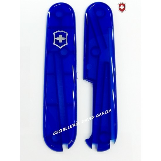 Victorinox Recambio Cachas Superior e Inferior 91 mm para Swiss Champ Azul Traslucida