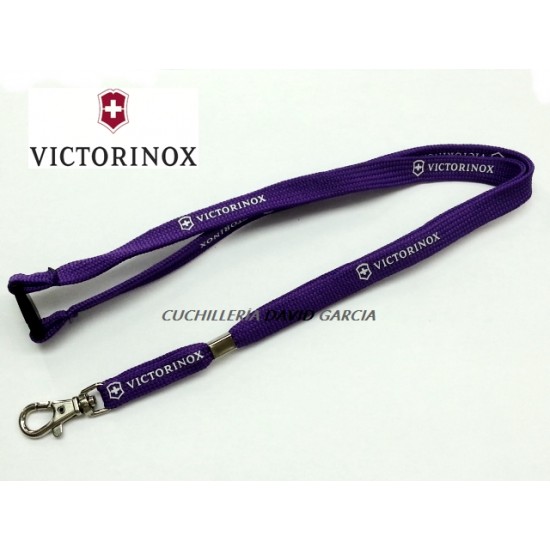 Cordon para el cuello con cierre de seguridad y mosquetón para niños V.41879.503 Morada Cordon para el cuello con cierre de seguridad y mosquetón para niños V.41879.503 Morada