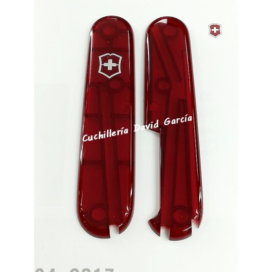 Victorinox Recambio Cachas Superior e Inferior 91 mm para Swiss Champ Roja Traslucida