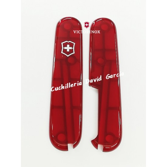 Victorinox Recambio Cachas Superior e Inferior Traslúcida Roja  91 mm