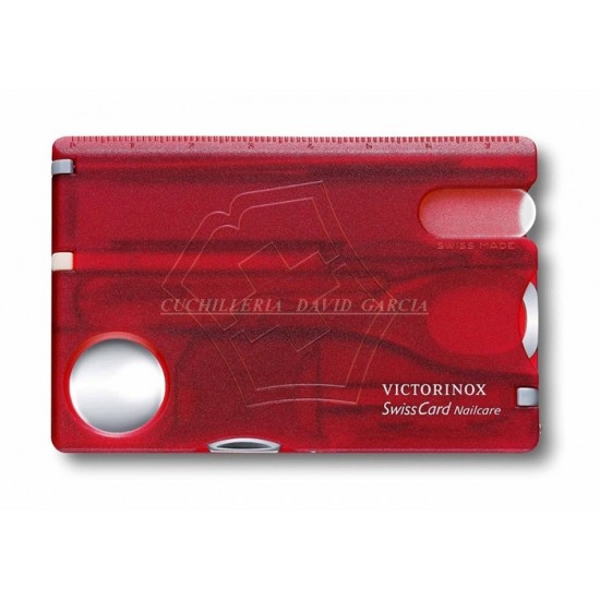  Victorinox Swisscard Nailcare, Rojo Traslucido 13 Funciones