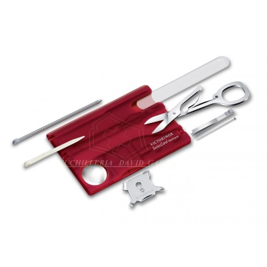  Victorinox Swisscard Nailcare, Rojo Traslucido 13 Funciones