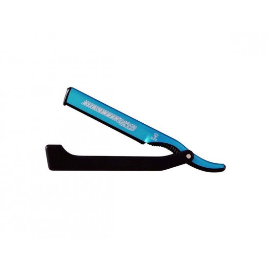 Navaja/Rasuradora Shavette de DOVO Mango de Plástico Negro y Soporte Cuchilla Aluminio Azul Navaja/Rasuradora Shavette de DOVO Mango de Plástico Negro y Soporte Cuchilla Aluminio Azul